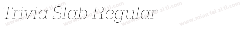 Trivia Slab Regular字体转换